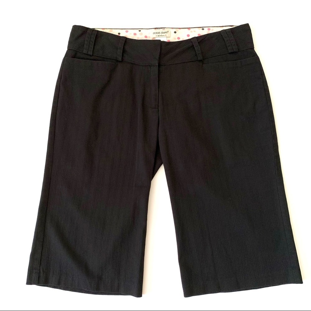 GUESS Black Textured Bermuda Shorts Size 29